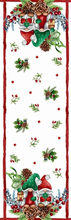 Bieżnik gobelinowy świąteczny 47x140 Gnomy