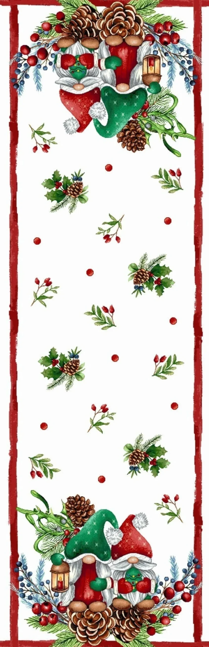 Bieżnik gobelinowy świąteczny 47x140 Gnomy