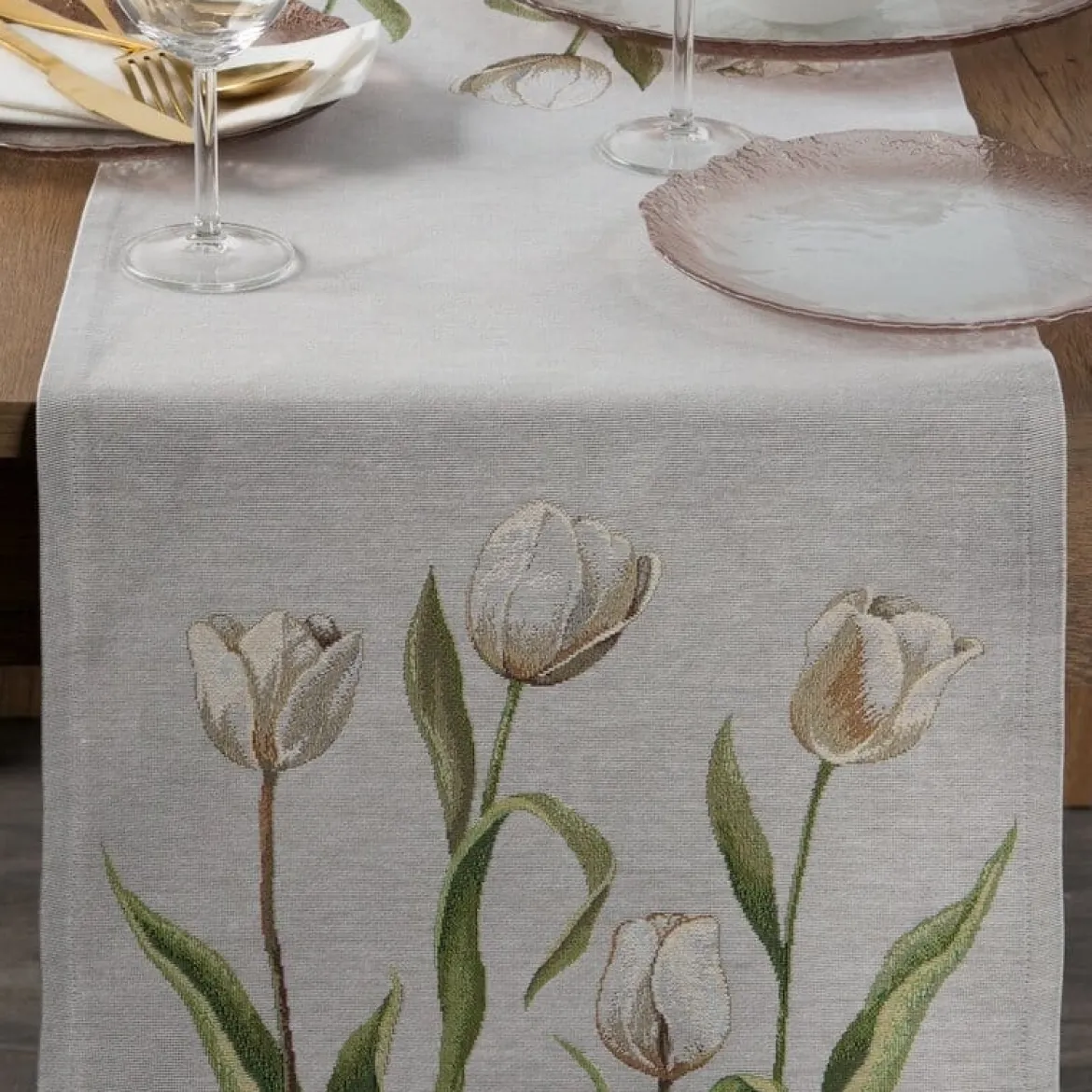 Bieżnik gobelinowy 45x140 Tulipany