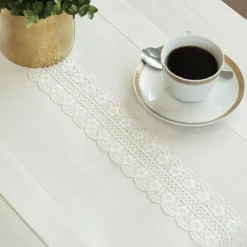 Bieżnik świąteczny Sevilla 35x140 Bialy