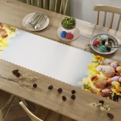 Bieżnik wodoodporny 38x140 Kurczaki Wielkanocne