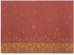 Ścierka świąteczna kuchenna czerwona 50x70 Merry Christmas