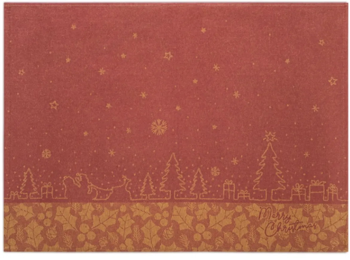 Ścierka świąteczna kuchenna czerwona 50x70 Merry Christmas