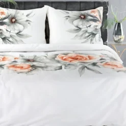 Ekskluzywna pościel Premium 160x200 w brzoskwiniowe róże