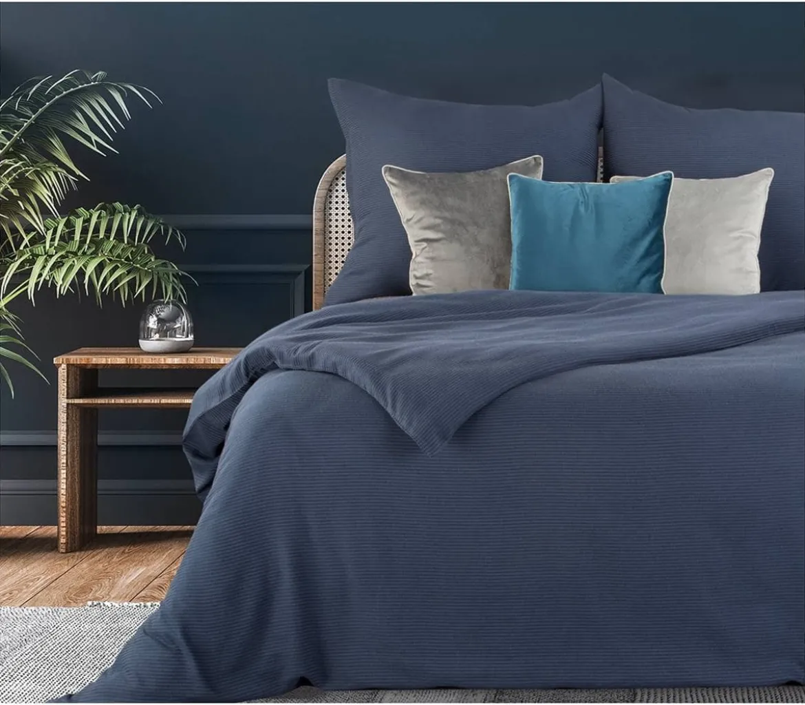 Ekskluzywna pościel Terra Collection granatowa 160x200 Palermo