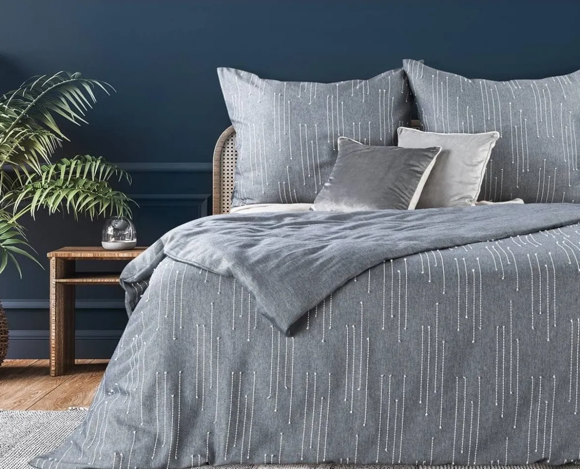 Ekskluzywna pościel Terra Collection jeans 160x200 Palermo