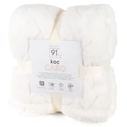Koc Caro 200x220 kremowy