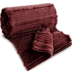 Koc Nina 150x200 burgundowy
