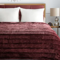 Koc Nina 220x200 burgundowy