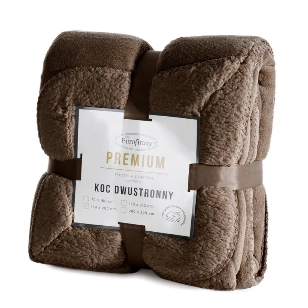 Koc Tedy 200x220 ciemno brązowy
