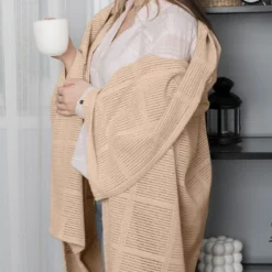 Koc 150x200 Beżowy Boho