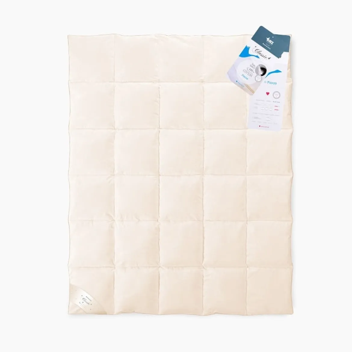 Kołdra całoroczna pierze gęsie 200x200 krem 2,4kg