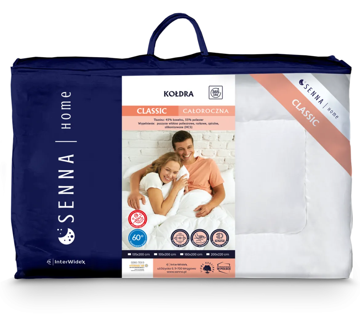 Kołdra Classic 200x220 Całoroczna biała