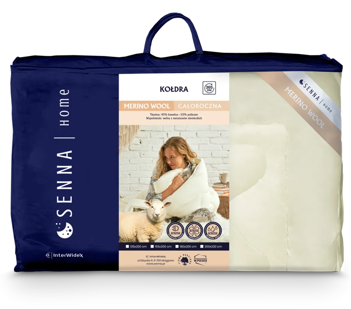 Kołdra Merino Wool 200x220 biała