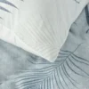 Komplet pościeli bawełnianej jasnoniebieskiej w liście 160x200 Sonia