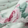 Komplet pościeli bawełnianej miętowej w róże 220x200 Sara