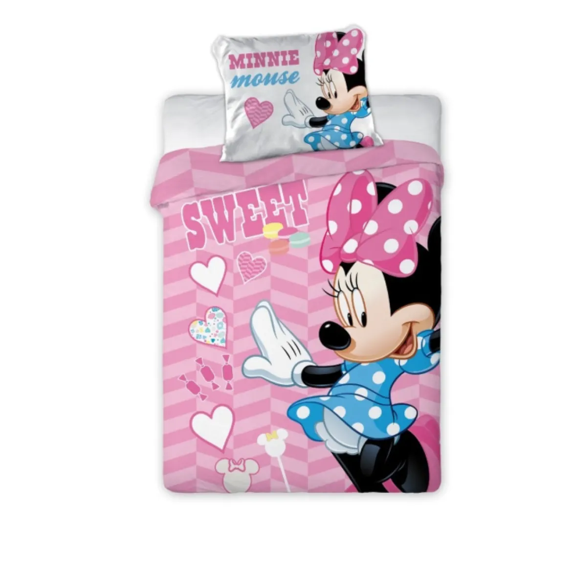 Komplet pościeli bawełnianej 100x135 Minnie Mouse