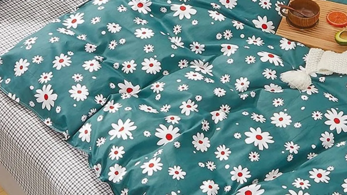 Komplet pościeli dwustronnej 200x220 w kwiatki