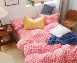 Komplet pościeli dwustronnej 160x200 w kratke