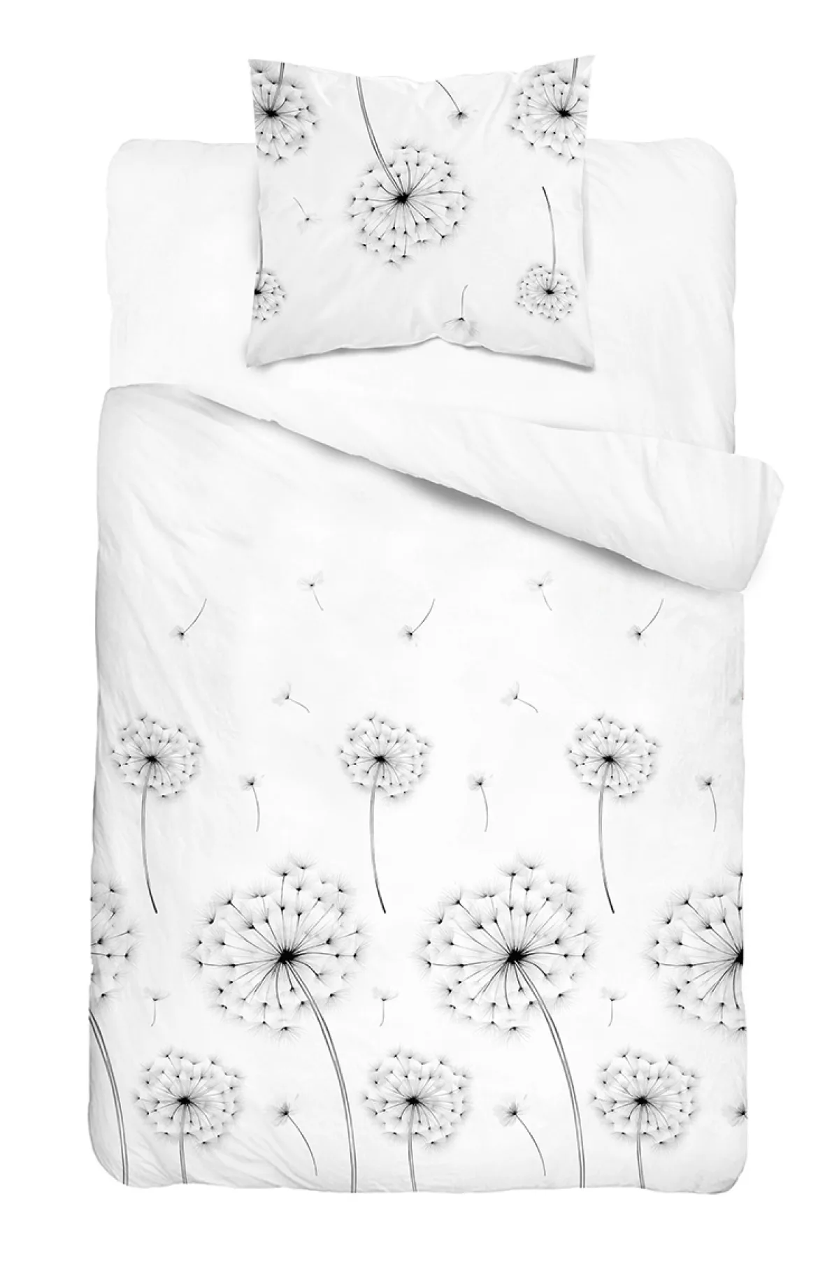 Komplet pościeli Home Satin z satyny bawełnianej 140x200 delikatne dmuchawce