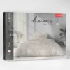 Komplet pościeli Home Satin z satyny bawełnianej beżowej 140x200 w leśny wzór