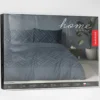 Komplet pościeli Home Satin z satyny bawełnianej granatowej 140x200 geometryczny wzór