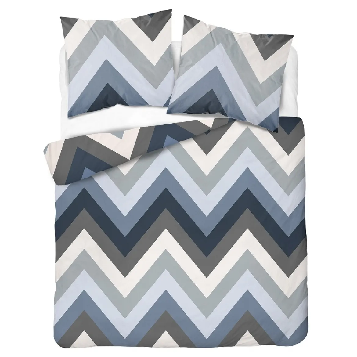 Komplet pościeli Home Satin z satyny bawełnianej 160x200 w geometryczne zygzaki