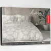Komplet pościeli Home Satin z satyny bawełnianej beżowej 160x200 geometryczny wzór
