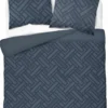 Komplet pościeli Home Satin z satyny bawełnianej granatowej 160x200 geometryczny wzór