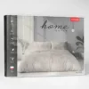 Komplet pościeli Home Satin z satyny bawełnianej beżowej 220x200 w leśny wzór