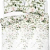 Komplet pościeli Home Satin z satyny bawełnianej 180x200 w motyw pudrowo różowego hibiskusa