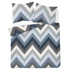 Komplet pościeli Home Satin z satyny bawełnianej 220x200 w geometryczne zygzaki