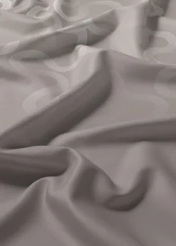 Komplet pościeli Home Satin z satyny bawełnianej szarej 180x200 we wzór geometryczny