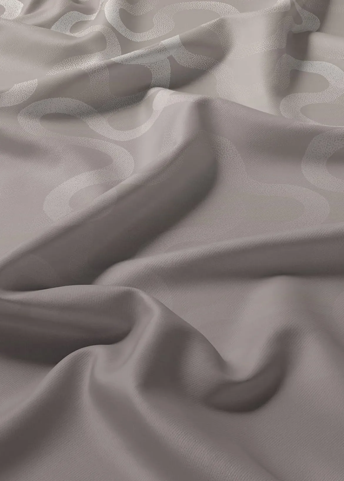 Komplet pościeli Home Satin z satyny bawełnianej szarej 180x200 we wzór geometryczny