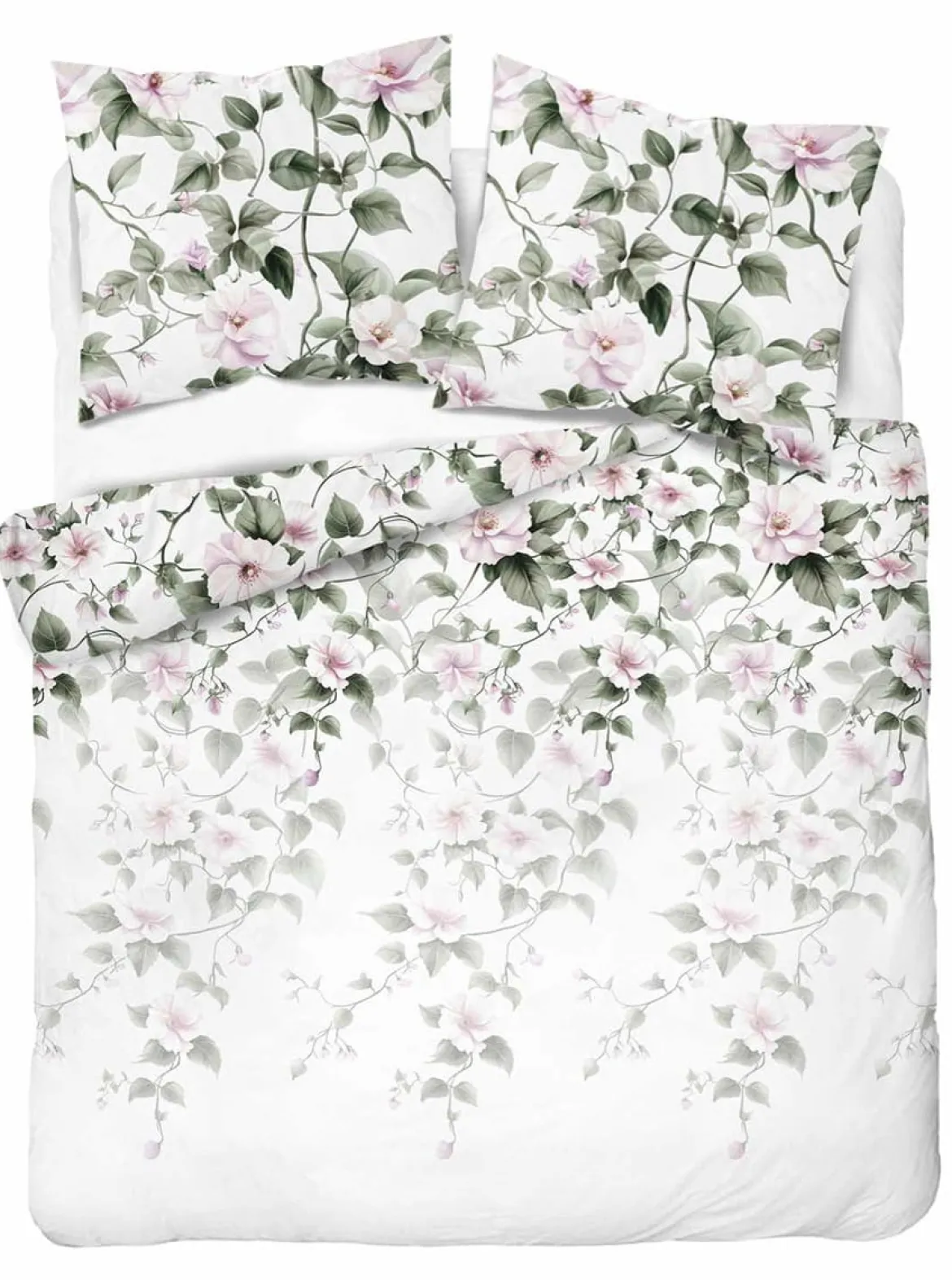 Komplet pościeli Home Satin z satyny bawełnianej 160x200 w motyw różowego hibiskusa