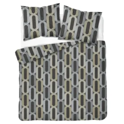Komplet pościeli Home Satin z satyny bawełnianej 220x200 w geometryczne pierścienie