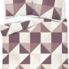 Komplet pościeli Home Satin z satyny bawełnianej 220x200 w trójkąty i kwadraty