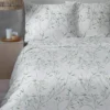 Komplet pościeli Home Satin z satyny bawełnianej 220x200 w zielone gałązki
