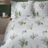 Komplet pościeli Home Satin z satyny bawełnianej 220x200 w zielone gałązki eukaliptusa
