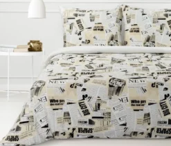 Komplet pościeli Sonia 100% bawełniana 220x200 gazeta