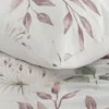 Komplet pościeli Sonia 100% bawełniana biała 220x200 w liście