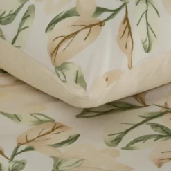 Komplet pościeli Sonia 100% bawełniana 140x200 w duże kremowe kwiaty