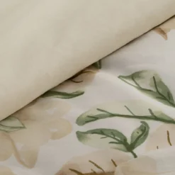 Komplet pościeli Sonia 100% bawełniana 140x200 w duże kremowe kwiaty
