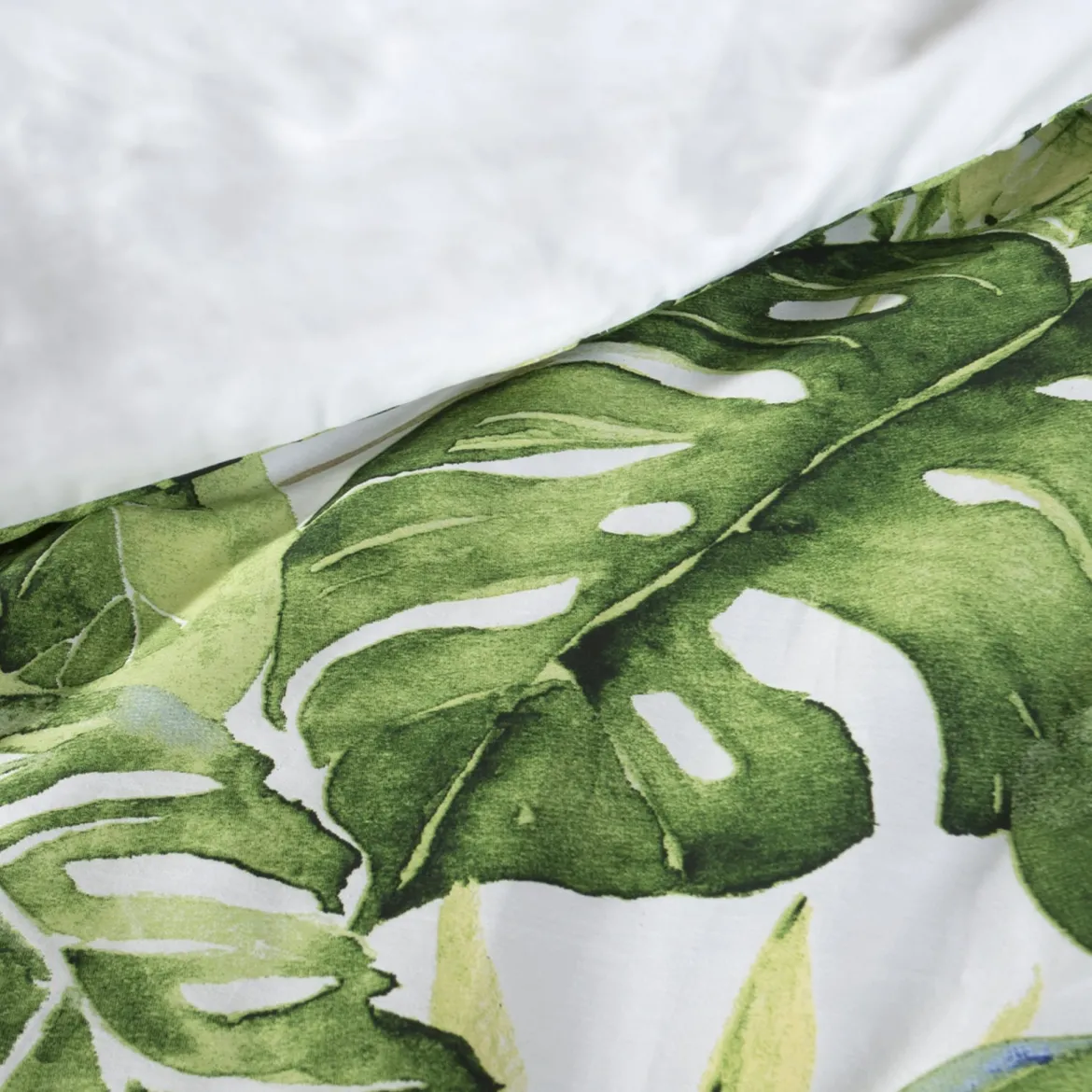Komplet pościeli z bawełny satynowej 220x200 Monstera