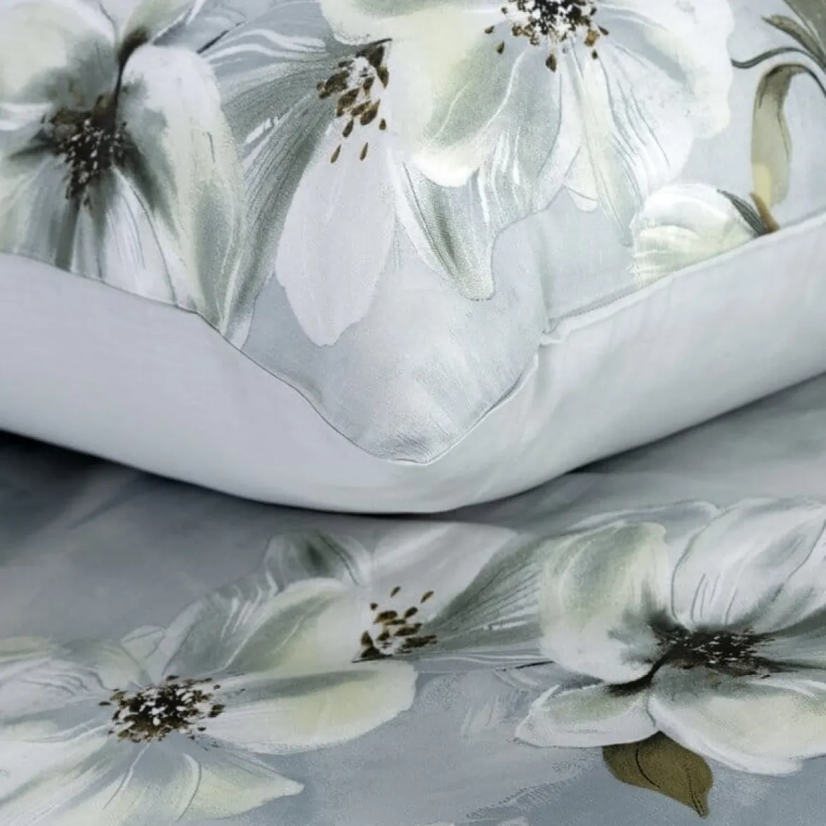Komplet pościeli z bawełny satynowej 220x200 w pastelowych kolorach w magnolie