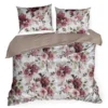Komplet pościeli z bawełny satynowej Spring 220x200 w czerwone, bordowe i pudrowe kwiaty