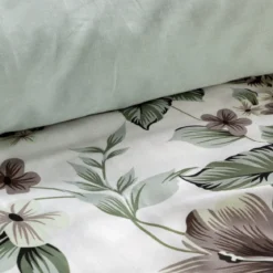 Komplet pościeli z bawełny satynowej Spring 220x200 w hibiskusy i róże
