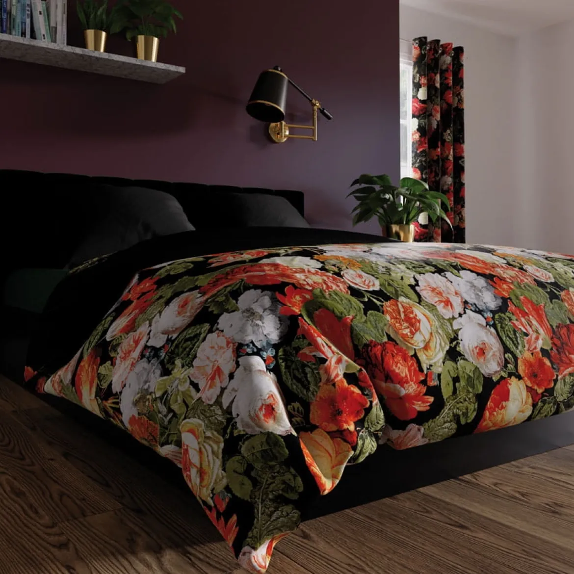 Komplet pościeli z bawełny satynowej 160x200 Tulipas