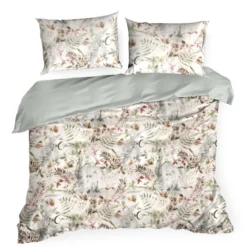 Komplet pościeli z bawełny satynowej Spring 160x200 florystyczne motywy