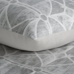 Komplet pościeli z bawełny satynowej Spring 160x200 szary geometryczny wzór